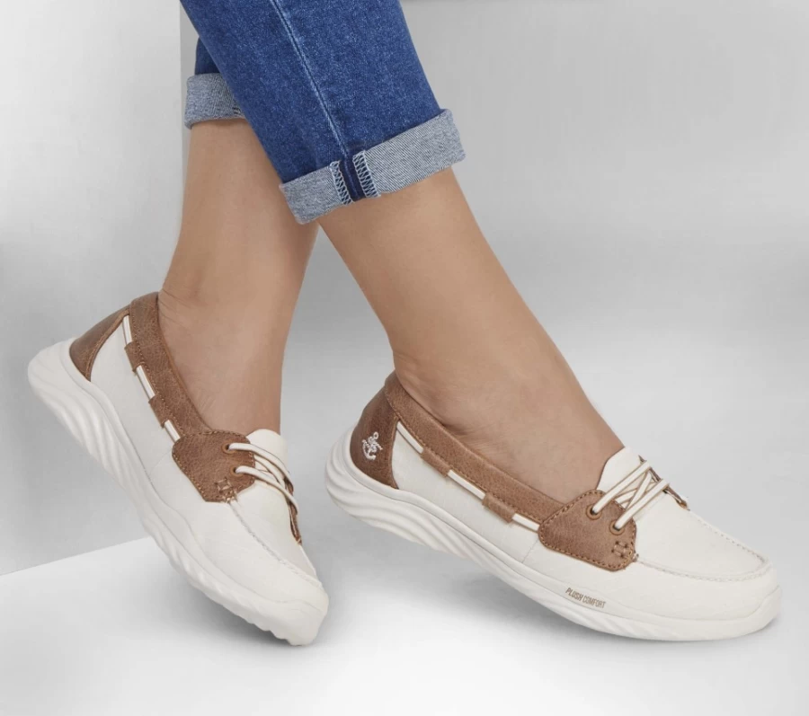 "SKECHERS Women's Natural On-The-Go Ideal - Set Sail Walking Shoes"