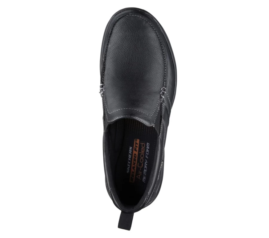 SKECHERS Men's Harper - Forde Relaxed Fit Sneakers in Black