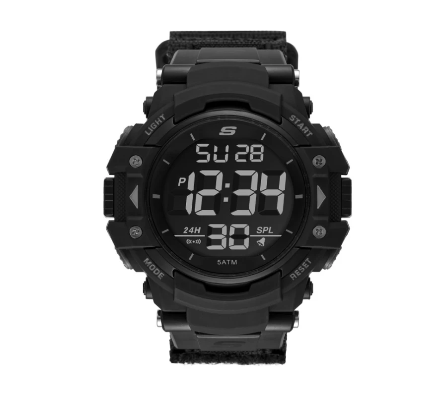 SKECHERS Men's Black Digital Watch - Keats Style for Active Lifestyles