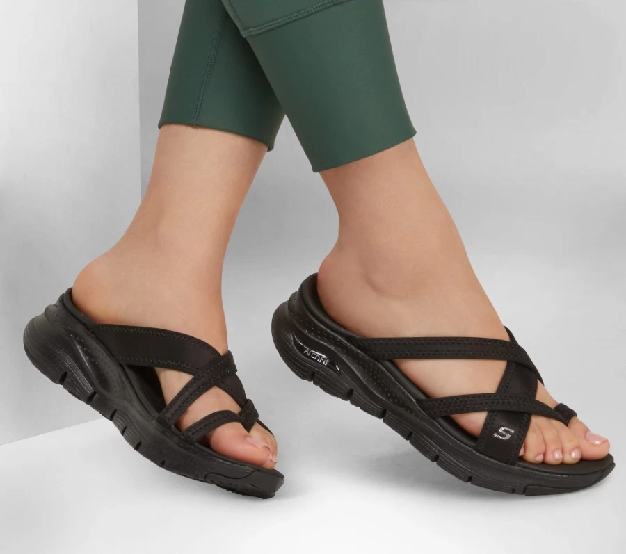 SKECHERS Women's Arch Fit - New Start Sneakers in Black for Comfort & Support