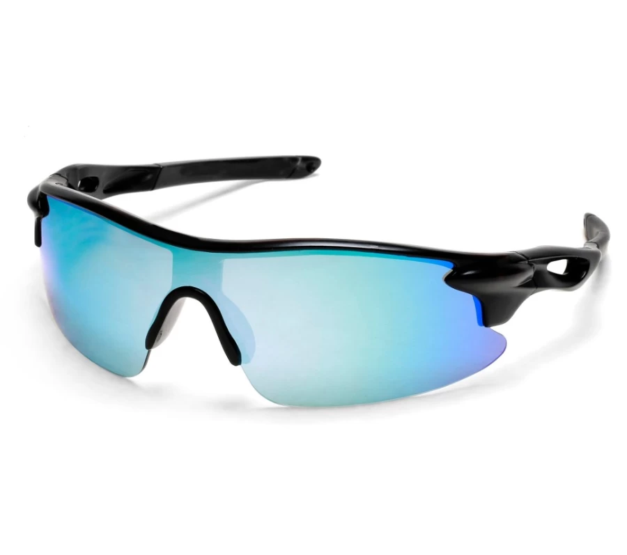SKECHERS Men's Brown & Multi Semi-Rimless Sport Wrap Sunglasses for Active Lifestyle
