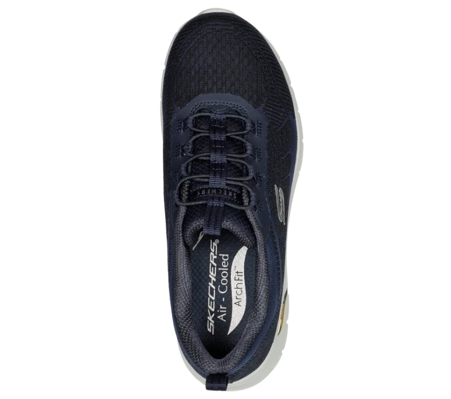 SKECHERS Women's Arch Fit Vista - Gleaming Sneakers in Navy