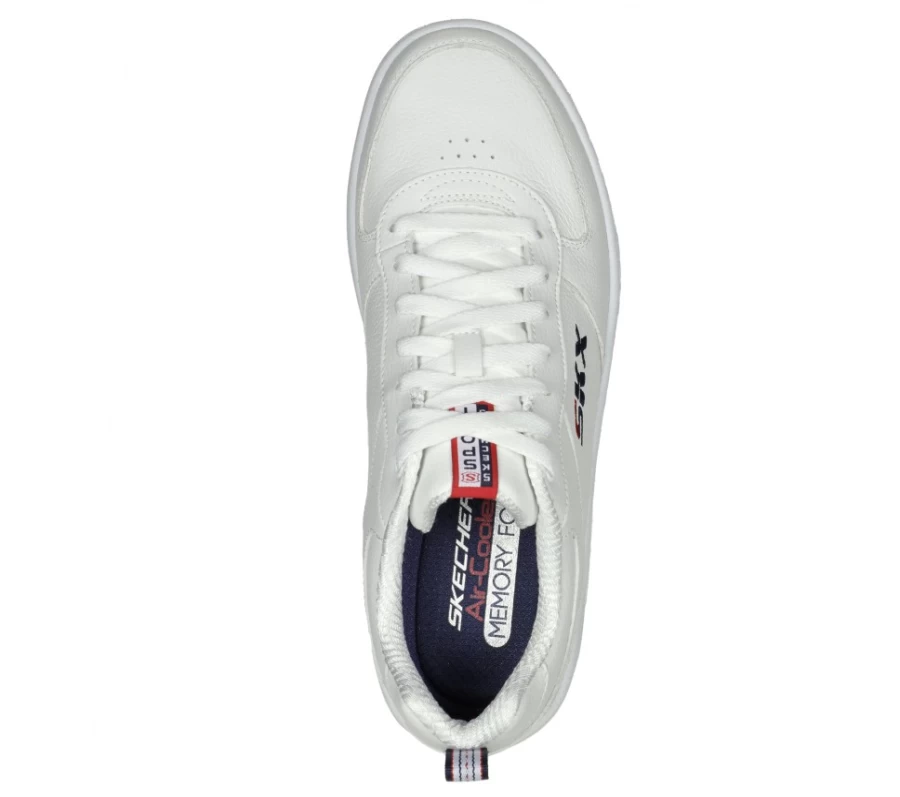 SKECHERS Men's Sport Court 92 Sneakers in White/Navy - Comfortable Athletic Shoes for Men