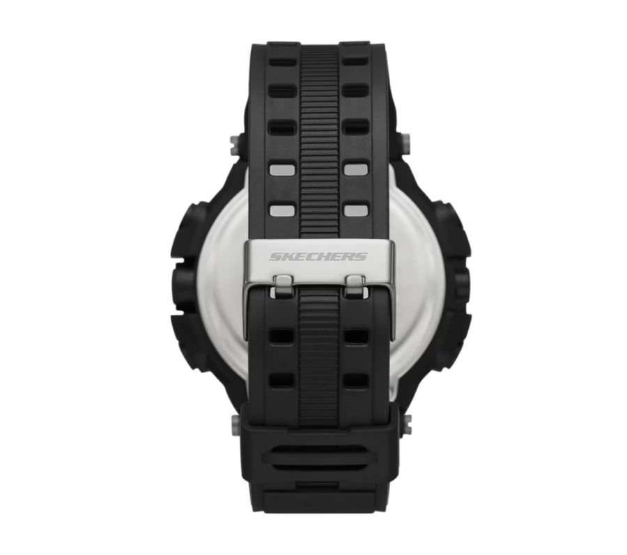 SKECHERS Men's Black Grandpoint & Red Sport Watch