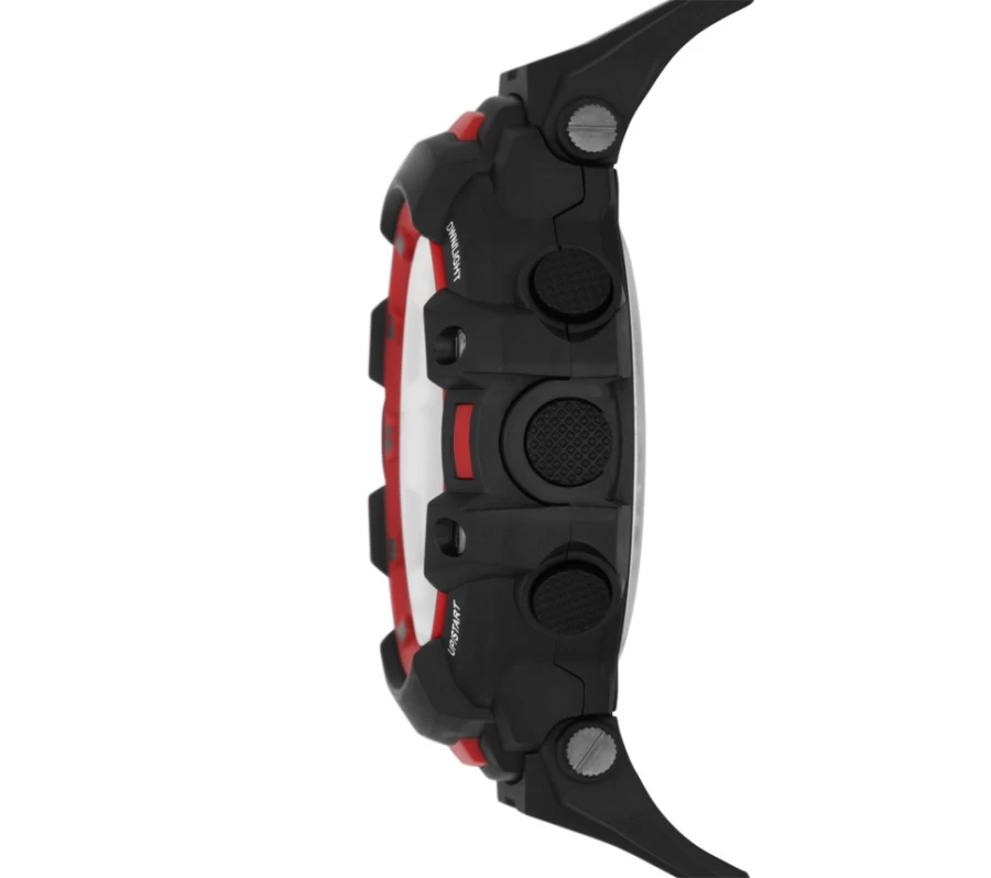 SKECHERS Men's Black Grandpoint & Red Sport Watch