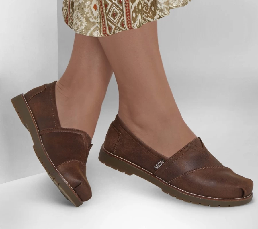 SKECHERS Women's Brown Bobs Chill Lugs - Urban Spell Casual Shoes