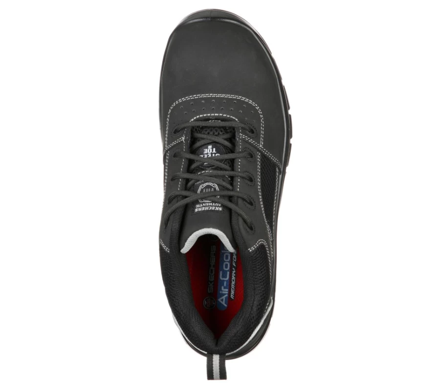 SKECHERS Men's Black Trophus St Work Shoes