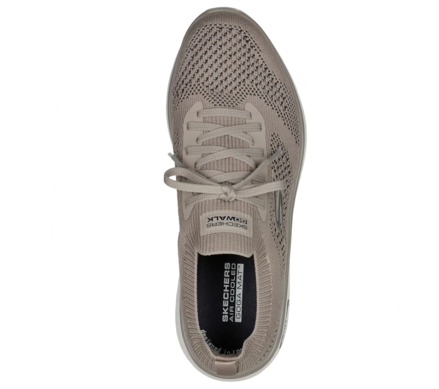 SKECHERS Men's Go Walk Hyper Burst - Lightweight Comfort Walking Shoes in Natural/Navy