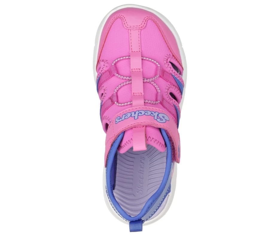 SKECHERS Kids Flex Splash - Epic Breeze Sneakers in Hot Pink & Blue