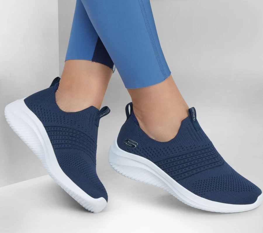 SKECHERS Women's Ultra Flex 3.0 Sneakers in Navy - Classy Charm & Comfort