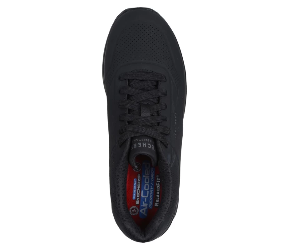 SKECHERS Men's Uno Sr - Sutal Relaxed Fit Sneakers in Black
