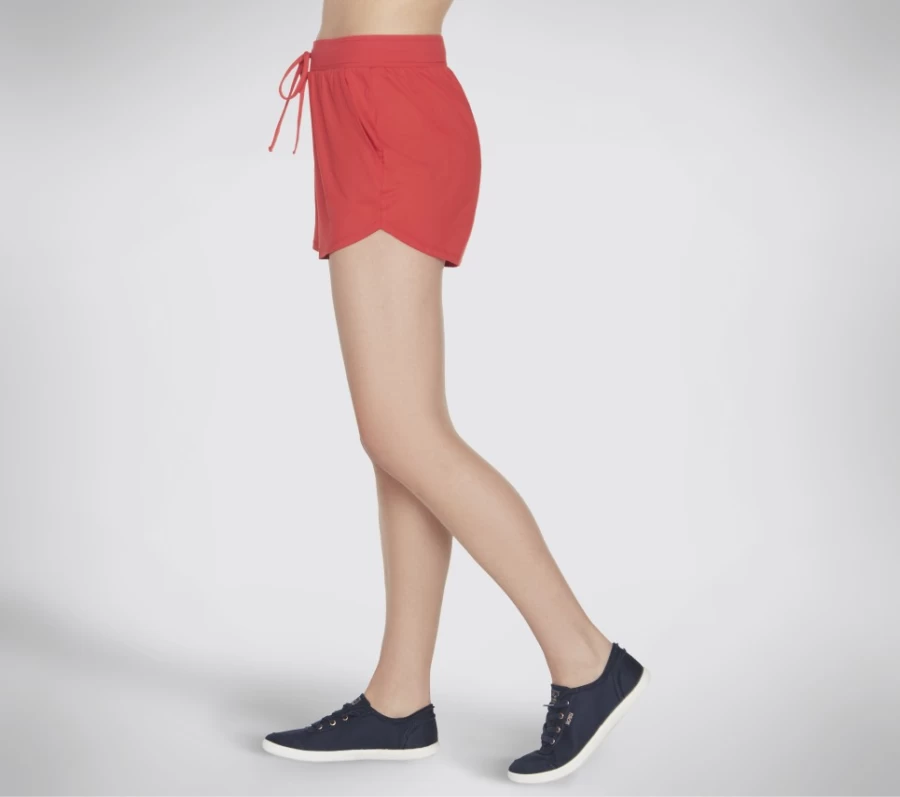 SKECHERS Women's Bobs Peachy Paws Short - Red & White Comfortable Slip-On Shoes