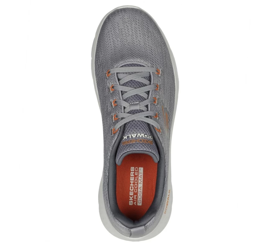 SKECHERS Men's Go Walk Flex - Quota Walking Shoes in Gray & Orange