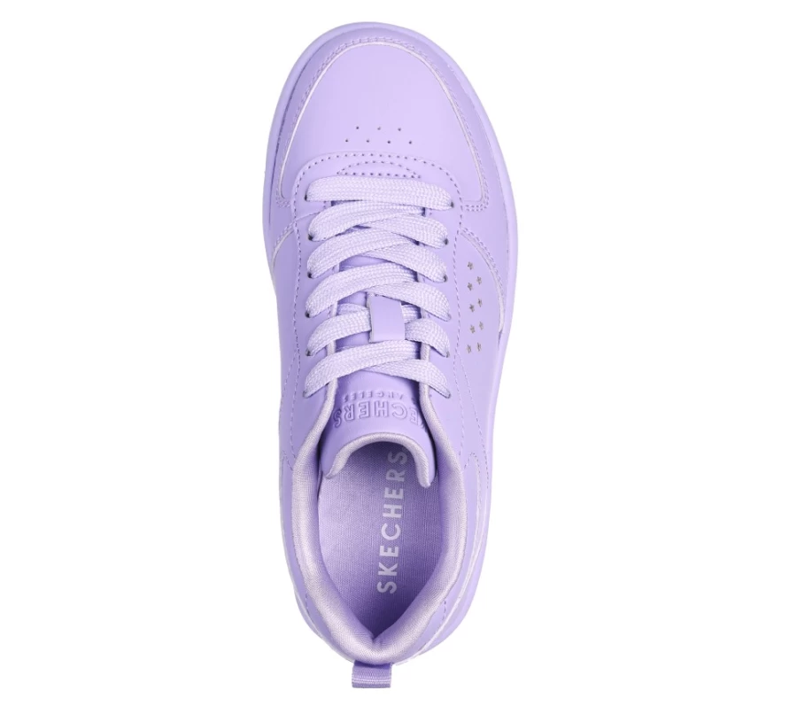 SKECHERS Kids Court High - Lavender Color Zone Sneakers for Girls & Boys