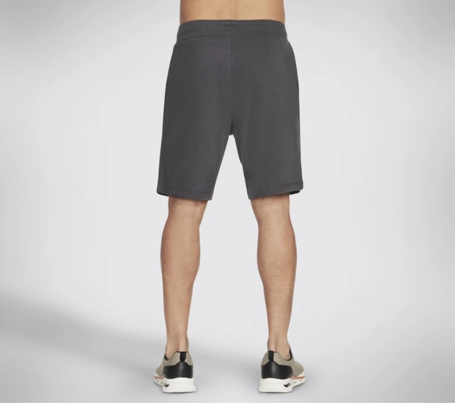 SKECHERS Men's Charcoal Goknit Pique 9-Inch Shorts - Comfortable & Breathable Activewear