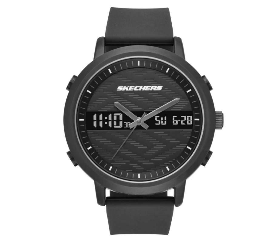 SKECHERS Men's Lawndale Black Analog Watch - Stylish Casual Timepiece