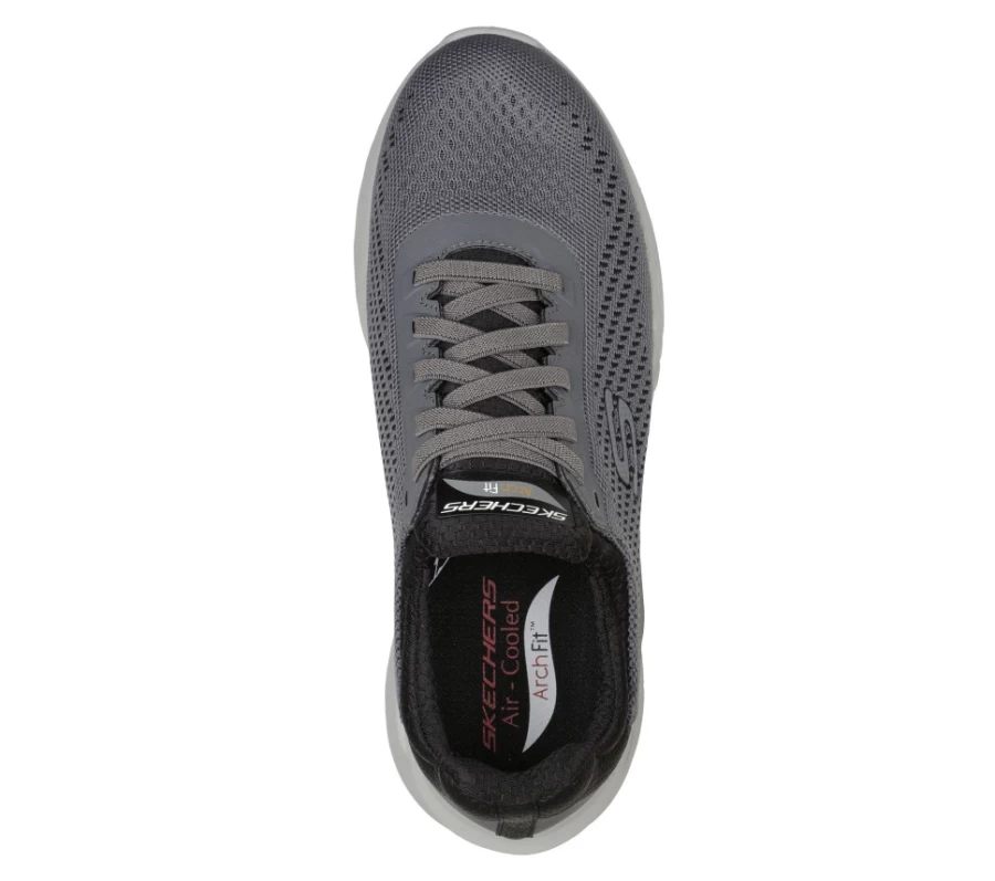 SKECHERS Men's Arch Fit Orvan - Trayver Sneakers in Gray & Black