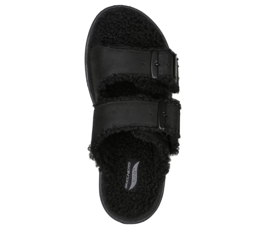 SKECHERS Women's Arch Fit Go Lounge Slip-On Sneakers - Black, Comfortable & Adorable Loafers for Casual Wear