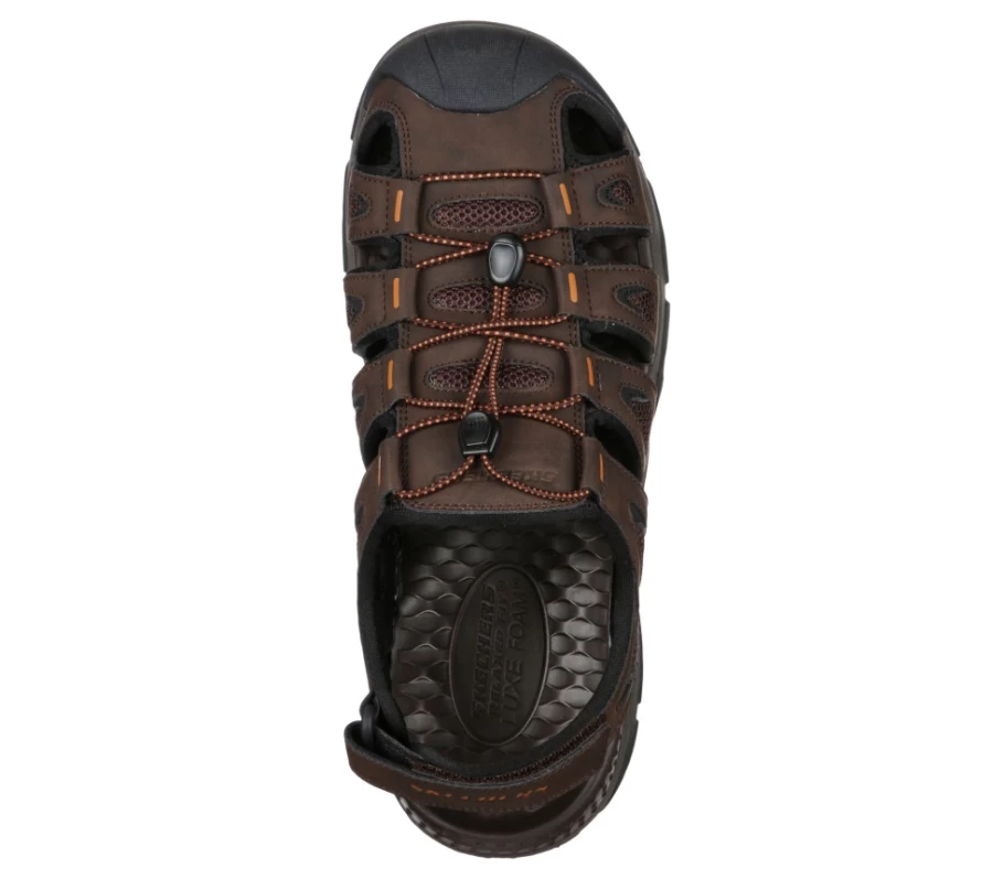 SKECHERS Men's Tresmen - Outseen Relaxed Fit Sneakers in Chocolate