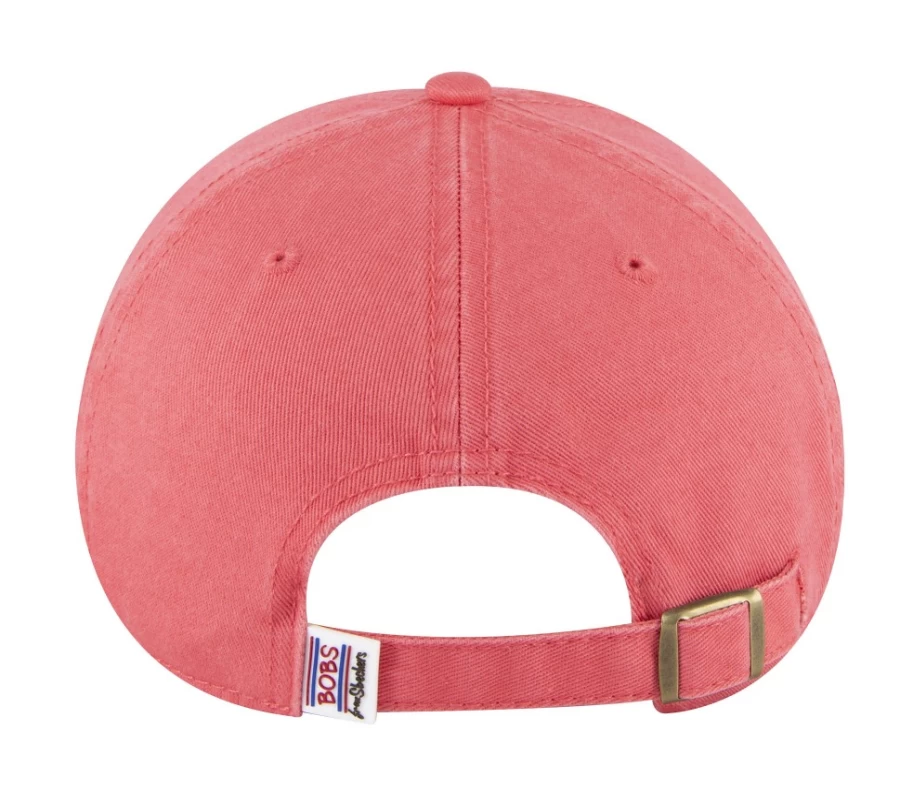 SKECHERS Women's Peach Paw Print Twill Washed Hat - Casual Baseball Cap