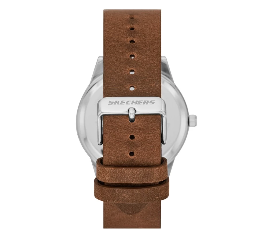 SKECHERS Men's Brown Beachtime Watch - Casual Water-Resistant Wristwatch for Outdoor & Summer Style