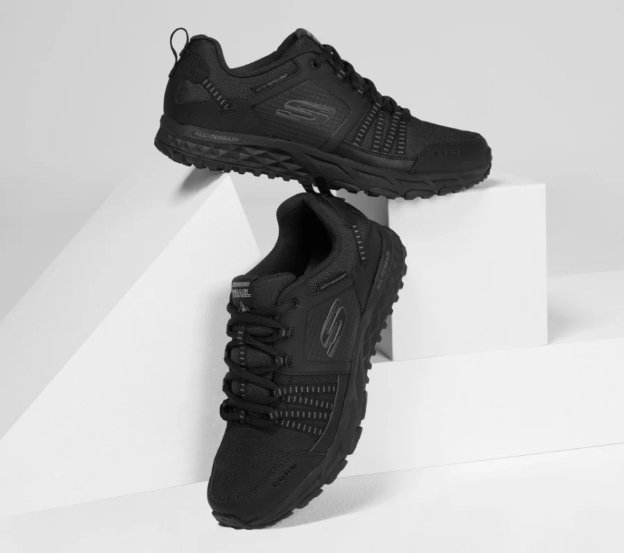 SKECHERS Men's Escape Plan Black Sneakers for Comfort & Style