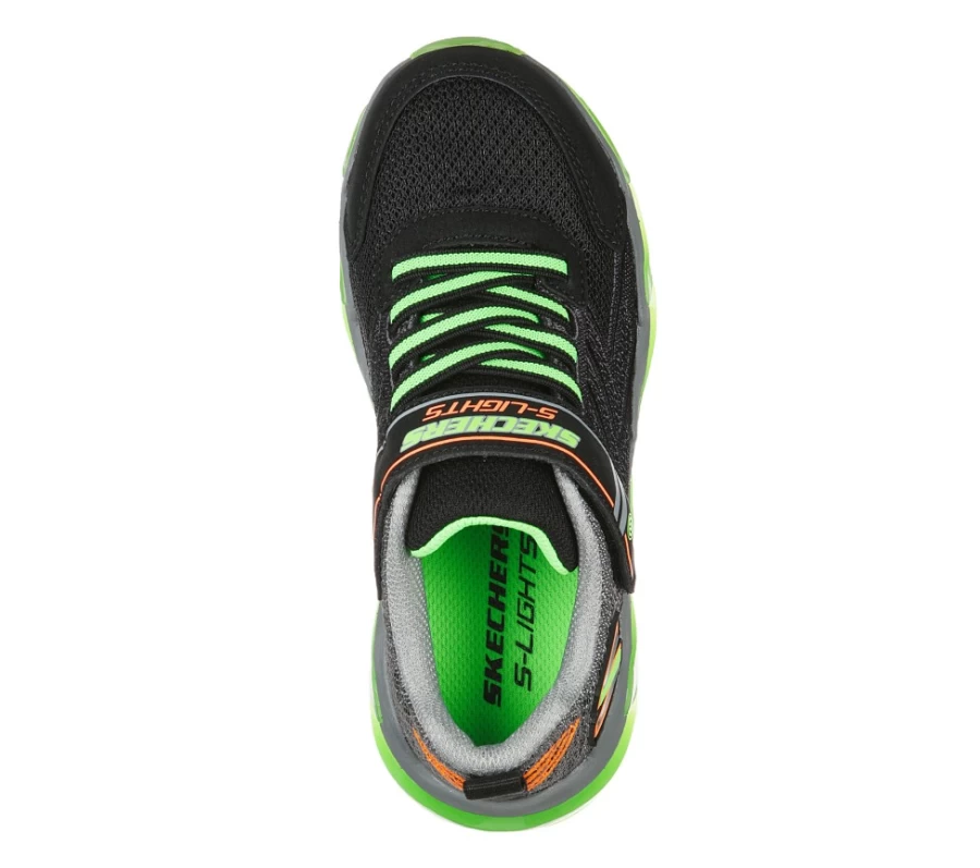SKECHERS Kids' Tri-Namics S Lights Sneakers in Black, Yellow & Blue