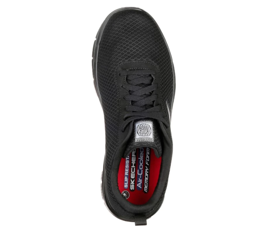 SKECHERS Men's Work Relaxed Fit Flex Advantage Sneakers in Black - Bendon Sr Comfort Shoes