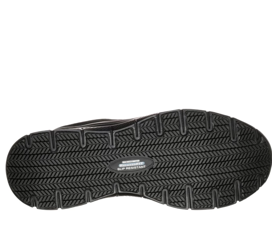 SKECHERS Men's Work Relaxed Fit Flex Advantage Sneakers in Black - Bendon Sr Comfort Shoes