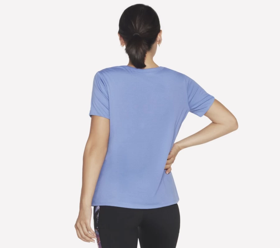 SKECHERS Women's Periwinkle Shine Tee - Comfortable Casual Top for Everyday Wear