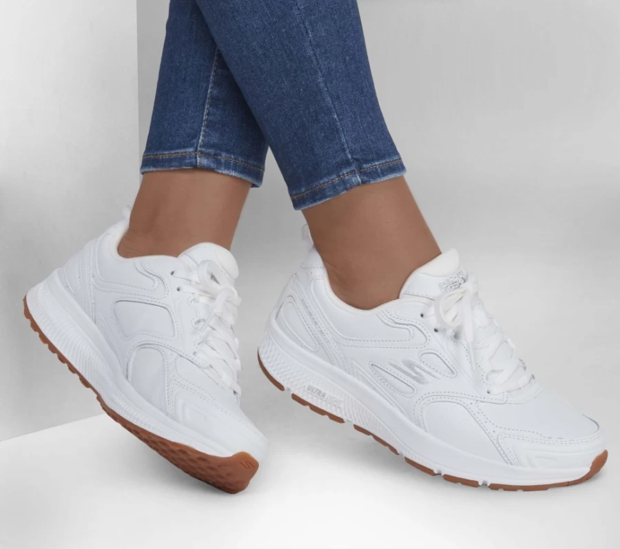 SKECHERS Women's Go Run Consistent White Running Shoes - Lightweight & Comfortable