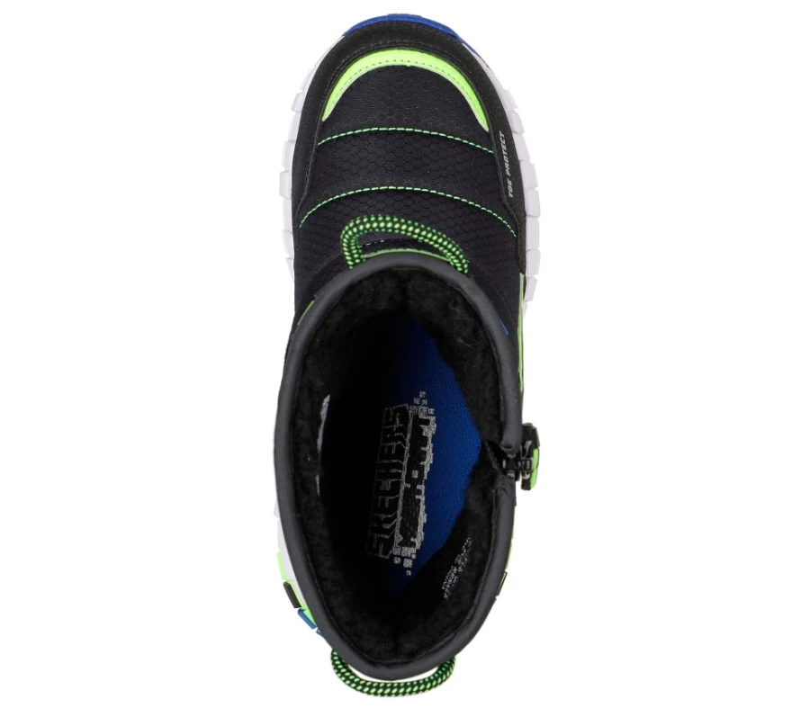 SKECHERS Kids Mega-Craft Cuboforce Sneakers in Black & Lime