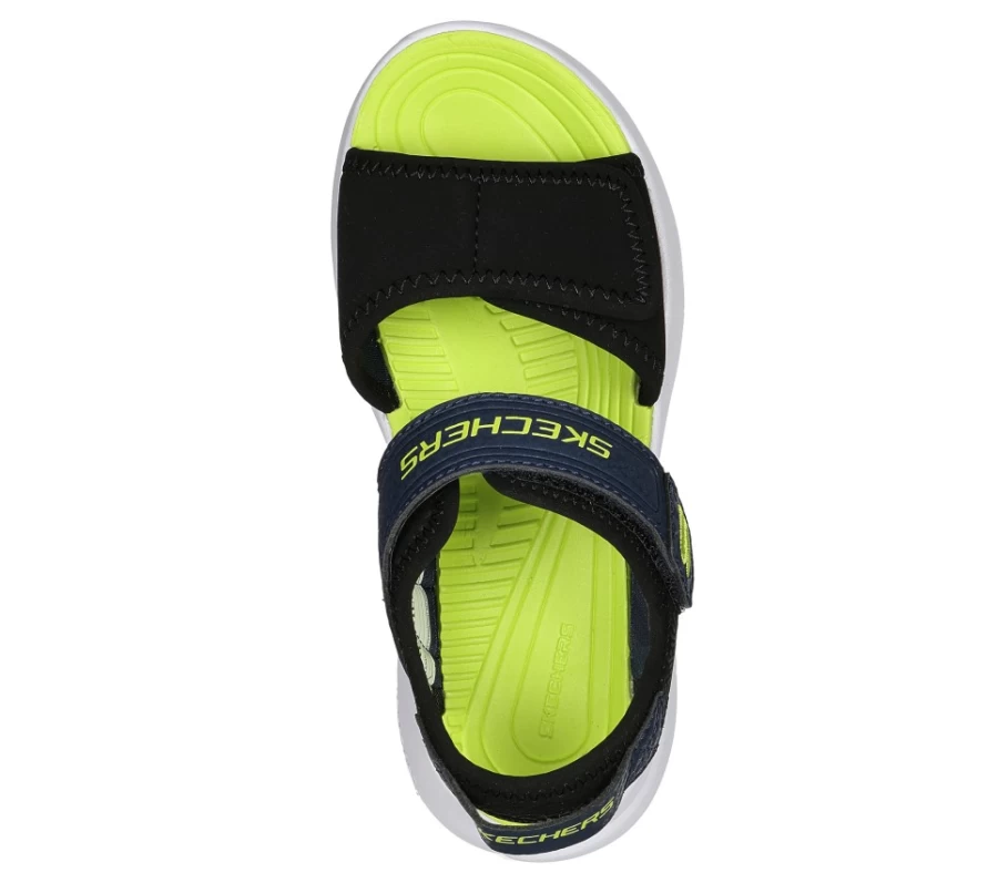SKECHERS Kids Razor Splash Sneakers in Black & Lime - Drecko Style