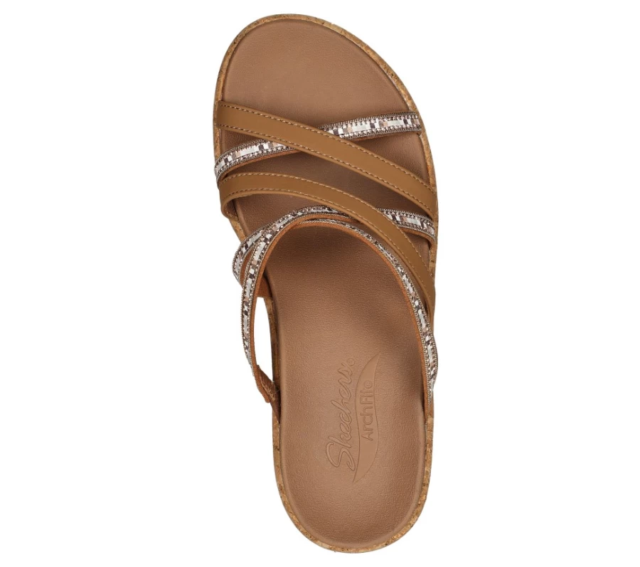 SKECHERS Women's Arch Fit Beverlee Casablanca Slip-On Sneakers in Brown