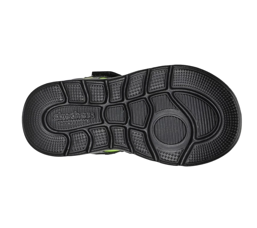 SKECHERS Kids C-Flex Sandal 2.0 - Dino-Rays Lightweight Sneakers in Black & Lime