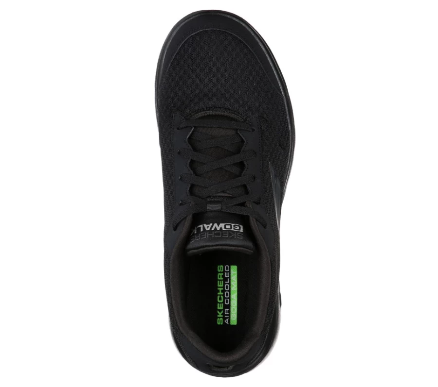 SKECHERS Men's Go Walk 5 Walking Shoes - Black, Lightweight Comfort Slip-On Sneakers