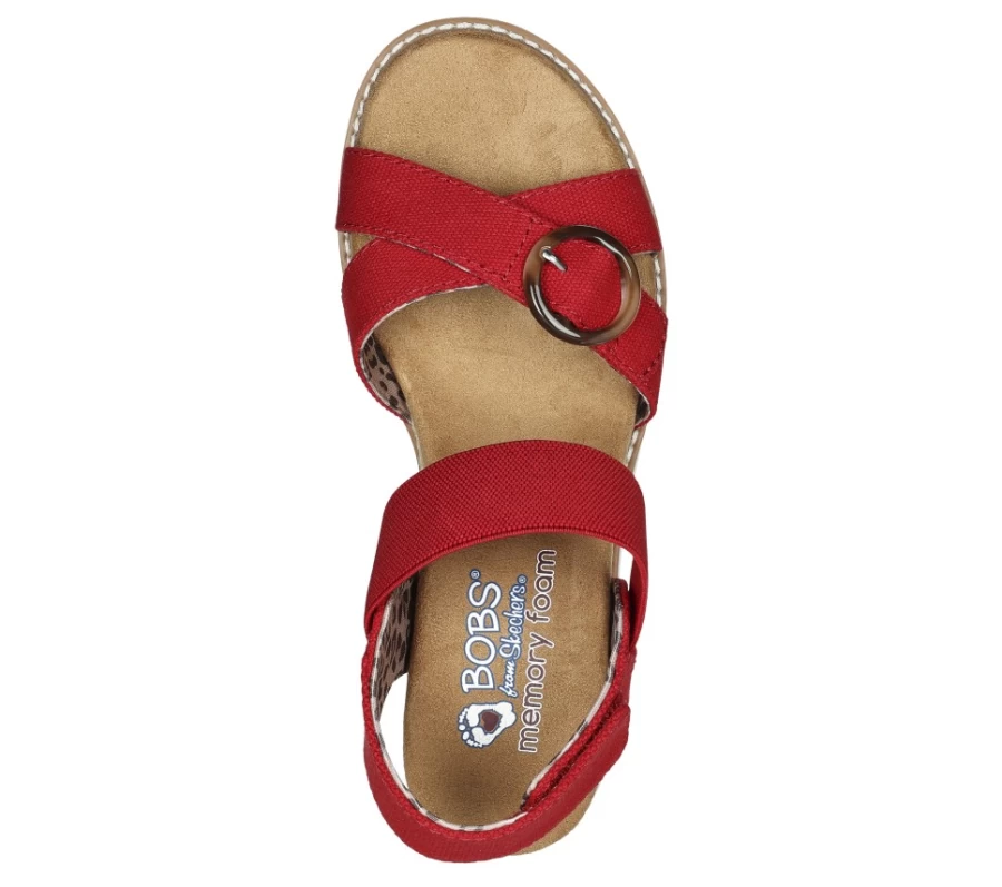 SKECHERS Women's Bobs Desert Kiss Hi - Sunshine Wishes Sneakers in Red