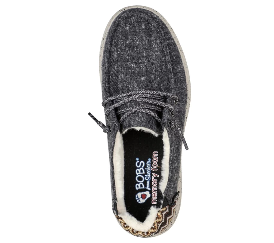 SKECHERS Women's Bobs Skipper - Cozyville Slip-On Sneakers in Charcoal