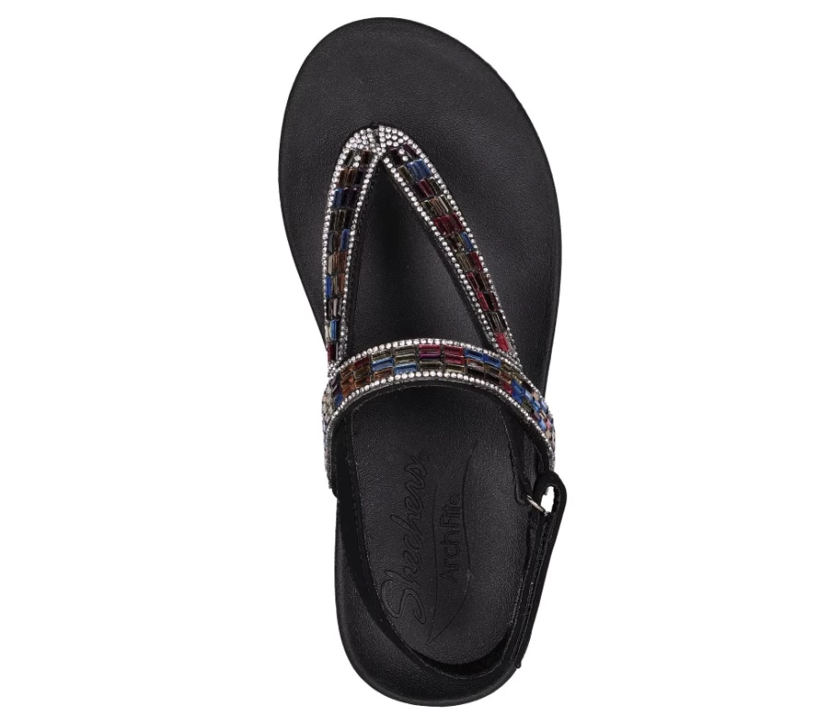 SKECHERS Women's Arch Fit Meditation - Fancy Love Sneakers in Black / Multi for Comfort & Support