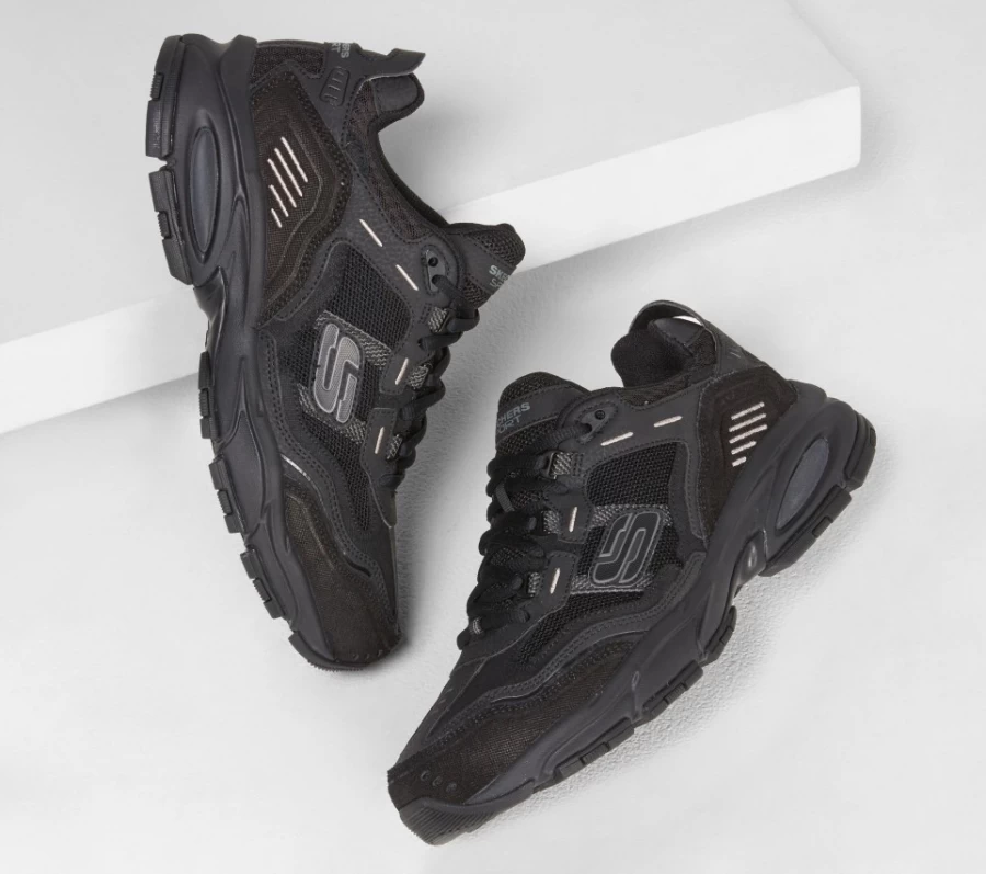SKECHERS Men's Vigor 2.0 - Nanobet Sneakers in Black | Lightweight Running Shoes
