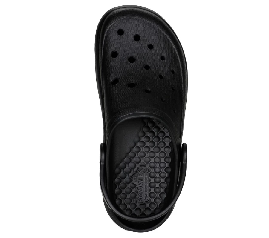 SKECHERS Men's Foamies Summer Chill Slip-On Sneakers in Black
