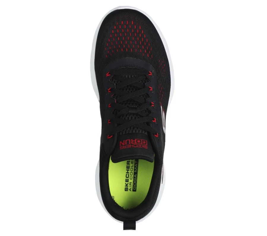 SKECHERS Men's Go Run Lite Running Shoes - Black / Red | Lightweight & Comfortable