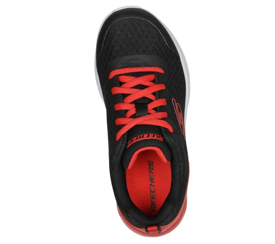 SKECHERS Kids Microspec Max - Volace Sneakers in Black & Red for Active Play