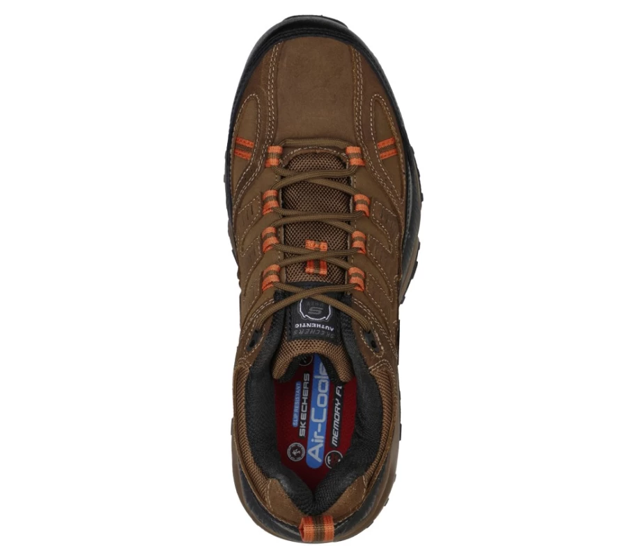SKECHERS Men's Rugged Alpine Comp Toe Work Boot - Brown/Orange Safety Shoes