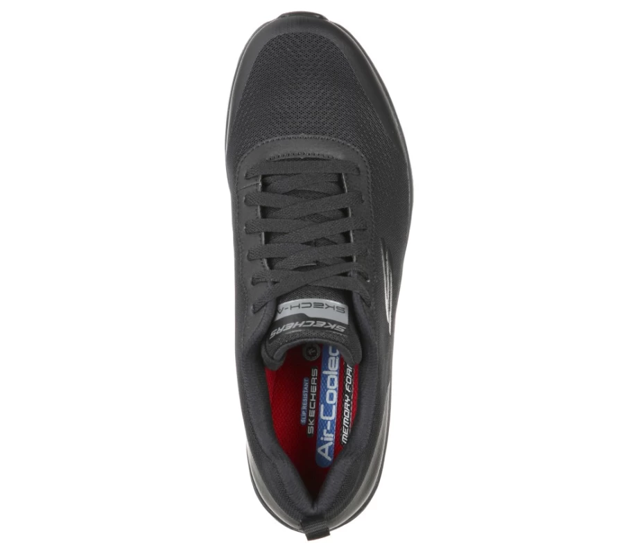 SKECHERS Men's Work Relaxed Fit Skech-Air Chamness Sr Sneakers in Black