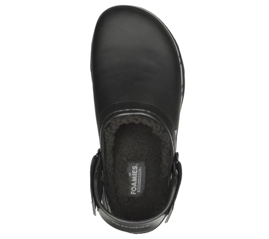 SKECHERS Men's Creston Ultra Lined Foamies Slip-On Sneakers - Black Cozy Vibez
