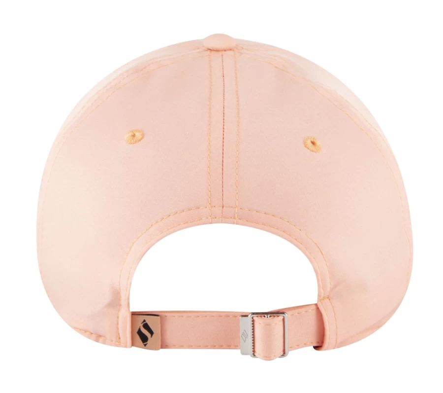 SKECHERS Women's Diamond Colorblock Hat - Orange & Light Pink Skechweave Design