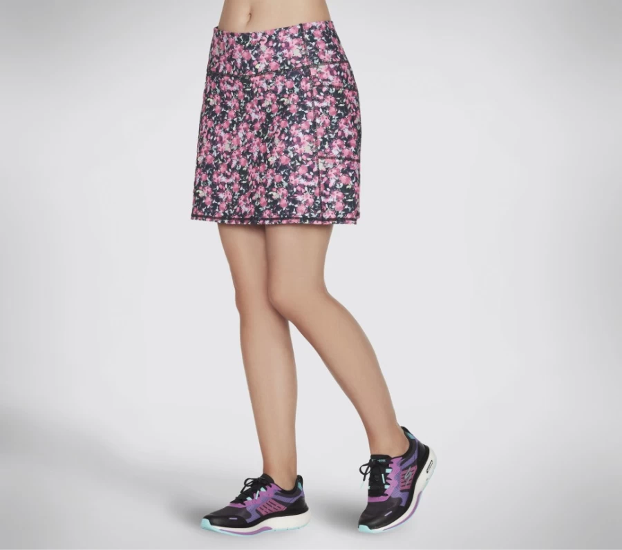 SKECHERS Women's Go Stretch Fantasy Fields Skort - Black, Red, Blue Options for Athletic Comfort