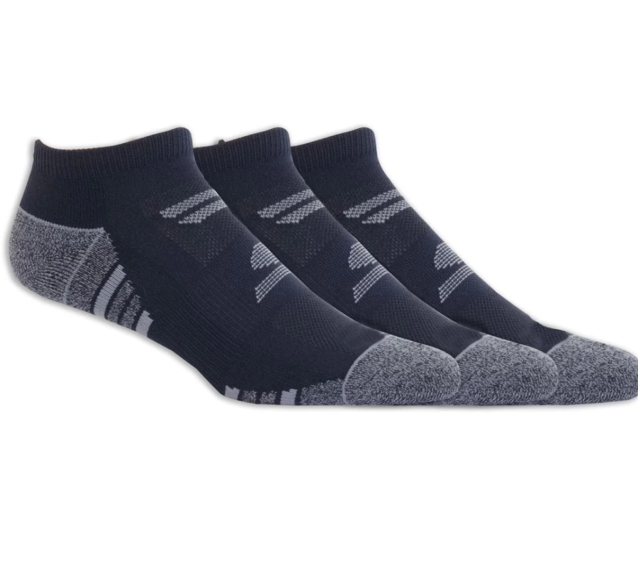 SKECHERS Men's Black No-Show Socks 3-Pack - Half Terry Liner Low Cut Invisible Athletic Socks