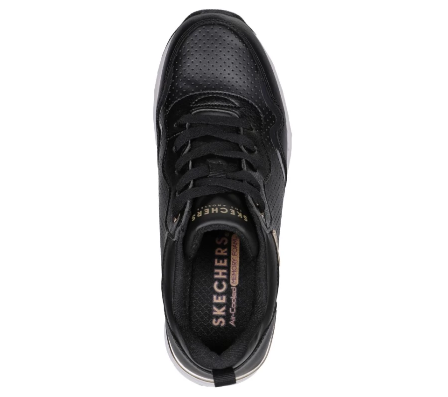 SKECHERS Women's Million Air - Hotter Air Sneakers in Black | Lightweight Comfortable Walking Shoes